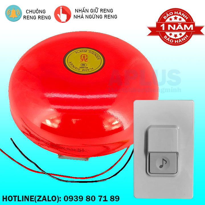 Nút nhấn chuông điện có dây reng reng Aplus NCR-01
