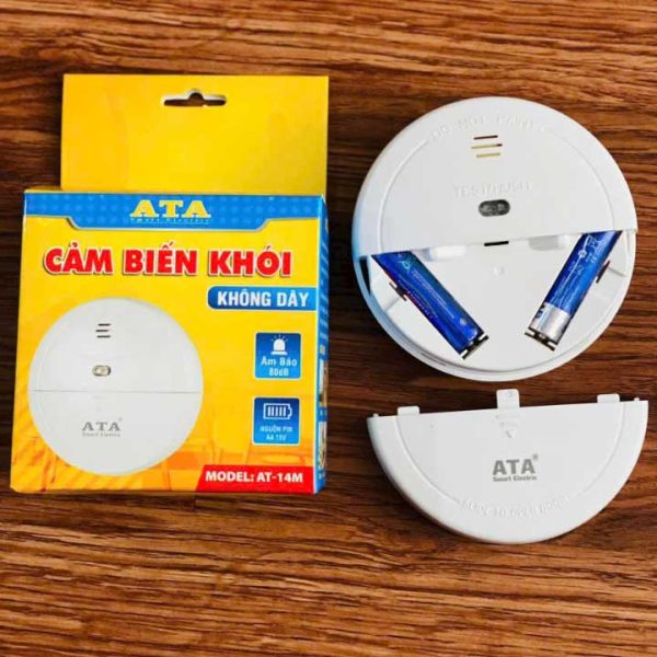 Máy báo khói độc lập không dây dùng pin ATA AT-14